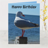 Beach Sea Gull, Jumbo Birthday Card Karte (Gelbe Blume)