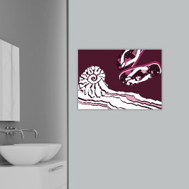 Beach Sea Pink Lila Spritzer Flip Flops Poster