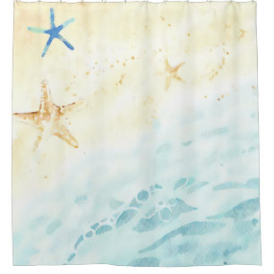 *~* Beach Sea Shore Star Fisch AR7 Nautic Duschvorhang