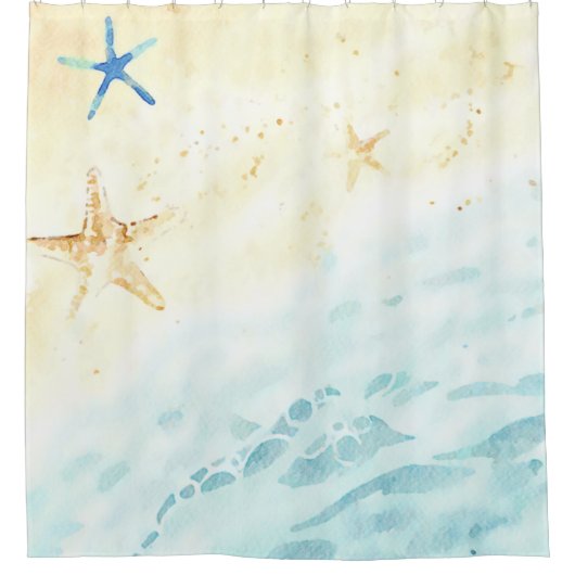*~* Beach Sea Shore Star Fisch AR7 Nautic  Duschvorhang (Vorderseite)