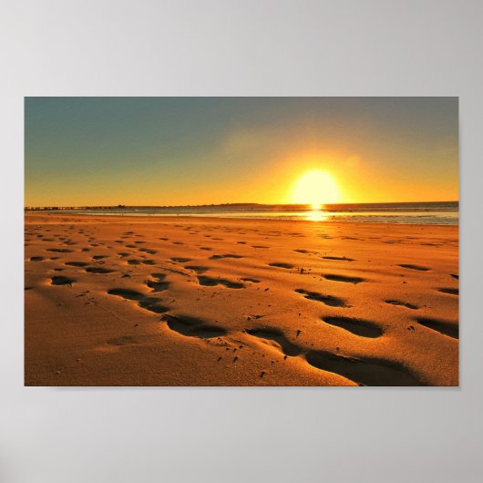 Beach Sea Sunset Sonntag Sonntag Sand Poster (Vorne)