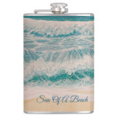 Beach Sea Surf Sonne eines Strandes Flachmann (Vorderseite)