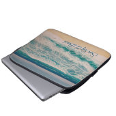 Beach Sea Surf Sonne eines Strandes Laptopschutzhülle (Vorne Knopf)