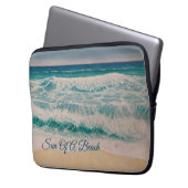 Beach Sea Surf Sonne eines Strandes Laptopschutzhülle (Vorderseite Links)