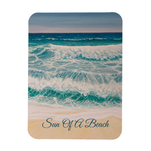 Beach Sea Surf Sonne eines Strandes Magnet (Vertikal)