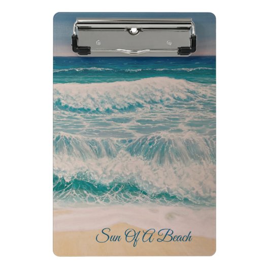 Beach Sea Surf Sonne eines Strandes Mini Klemmbrett (Vorderseite)