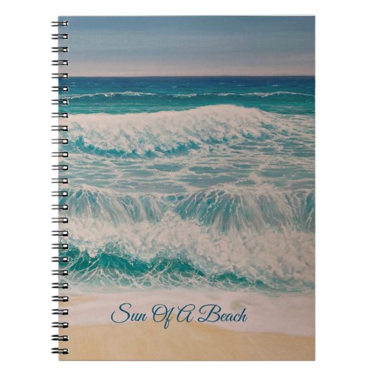 Beach Sea Surf Sonne eines Strandes Notizblock (Vorderseite)