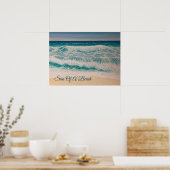 Beach Sea Surf Sonne eines Strandes Poster (Küche)