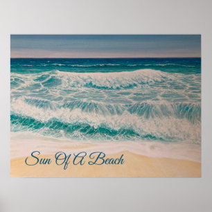 Beach Sea Surf Sonne eines Strandes Poster