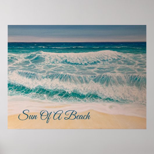 Beach Sea Surf Sonne eines Strandes Poster (Vorne)