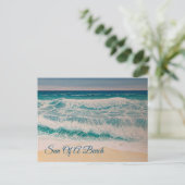 Beach Sea Surf Sonne eines Strandes Postkarte (Stehend Vorderseite)