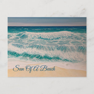 Beach Sea Surf Sonne eines Strandes Postkarte