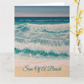 Beach Sea Surf Sonne mit Strandkarte Karte (Gelbe Blume)