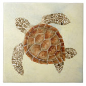 Beach Sea Turtle Coastal Ocean Seashore Sand Fliese (Vorderseite)