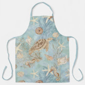 Beach Sea Turtle Ocean Seepferd Muscheln Starfish Schürze (Vorderseite)