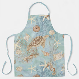 Beach Sea Turtle Ocean Seepferd Muscheln Starfish Schürze