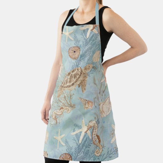 Beach Sea Turtle Ocean Seepferd Muscheln Starfish Schürze (InSitu)