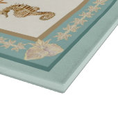 Beach Sea Turtle Seepferd Starfish Muscheln Küche Schneidebrett (Ecke)