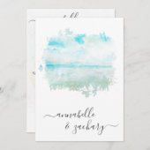 *~* Beach Sea + UAWG - QR AR7 Hochzeit Einladung (Vorne/Hinten)
