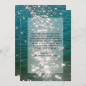 Beach Sea Water Glitzern Hochzeit Danke Karte (Vorne/Hinten)