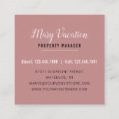 Beach Seascape Küstenmalerei Miete Quadratische Visitenkarte (Rückseite)