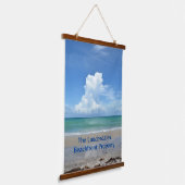 Beach Seascape Sturm Wolken fotografisch Wandteppich Mit Holzrahmen (Gewinkelt)