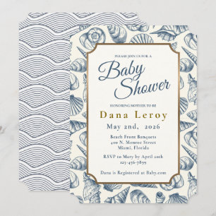 Beach Seashell Baby Dusche Einladung