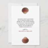 Beach Seashell Clams Wedding Dankeschön Card Dankeskarte (Vorderseite)