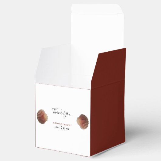 Beach Seashell Clams Wedding Geschenkschachtel (Geöffnet)