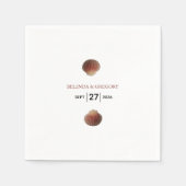 Beach Seashell Clams Wedding Serviette (Vorderseite)