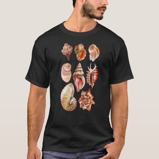 Beach Seashell Collector Shelling Seashells T-Shirt (Vorderseite)