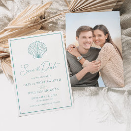 Beach Seashell Elegante Save The Date