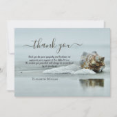 Beach Seashell Foto Feier des Lebens Dankeskarte (Vorderseite)