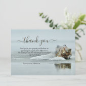 Beach Seashell Foto Feier des Lebens Dankeskarte (Stehend Vorderseite)