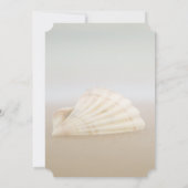 Beach Seashell, Hearts Brautparty Einladung (Rückseite)