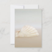 Beach Seashell, Hearts Empfang Einladung (Rückseite)