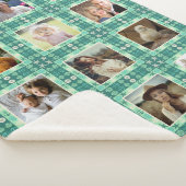 Beach Seashell Imitate gequilt Aquamarine FotoColl Sherpadecke (3/4)