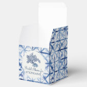 Beach Seashell Modernes Blau-Weiß-Brautparty Geschenkschachtel (Geöffnet)