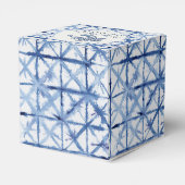 Beach Seashell Modernes Blau-Weiß-Brautparty Geschenkschachtel (Rückseite)