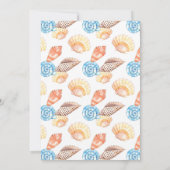 Beach Seashell Paares Dusche Einladung (Rückseite)