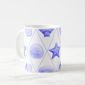 Beach Seashell Pattern Kaffeetasse (Vorderseite Links)