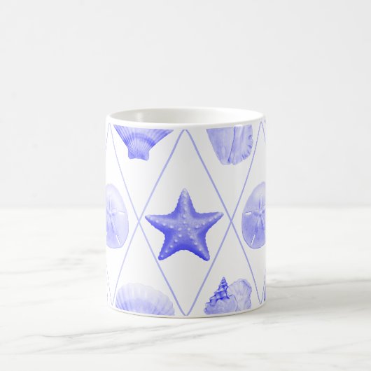 Beach Seashell Pattern Kaffeetasse (Mittel)