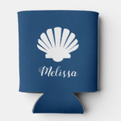 Beach Seashell Pool Name Dosenkühler (Rückseite)