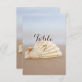 Beach Seashell Table Card Einladung (Vorne/Hinten)