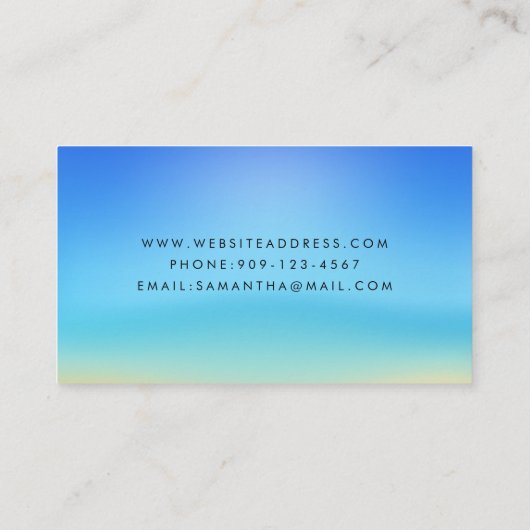 Beach Seashell Visitenkarte (Rückseite)