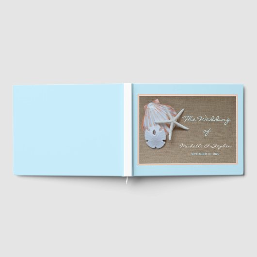 Beach Seashell Wedding Gästebuch (Voll)