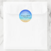 Beach Seashell Wedding Sticker (Tasche)