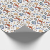 Beach Seashelle Starfish Crab Themed Geschenk Wrap Geschenkpapier (Ecke)