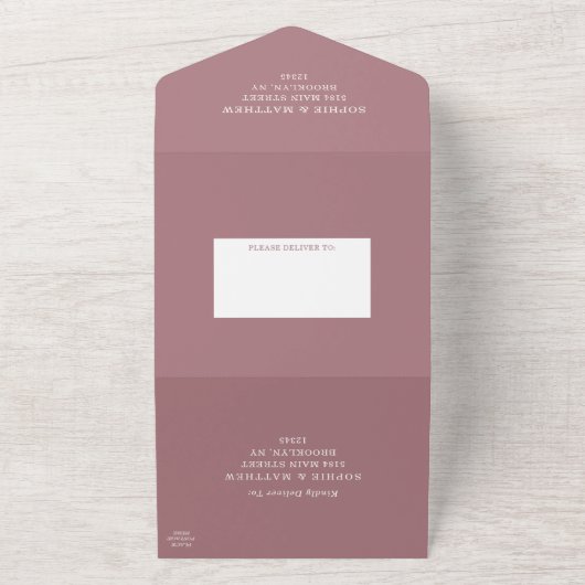 Beach Seashells Aquarellküste Chic Wedding Al All In One Einladung (Außenbereich)