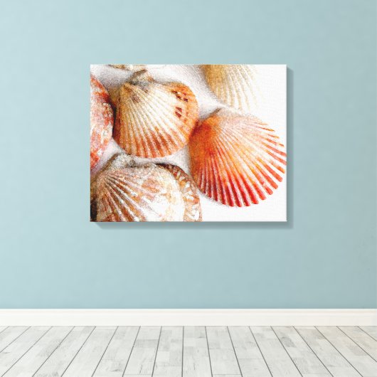 Beach Seashells Art Canvas Print Leinwanddruck (Insitu (Holzboden))